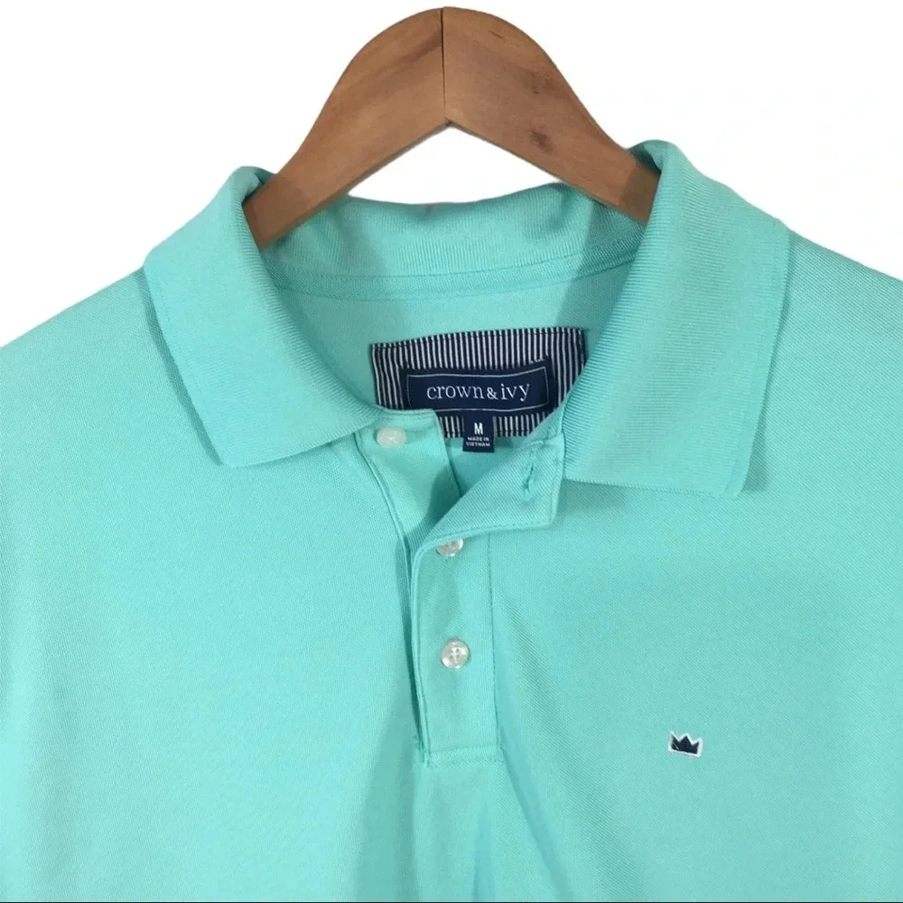 PO379 Crown & Ivy Polyester Polo Golf Shirt M